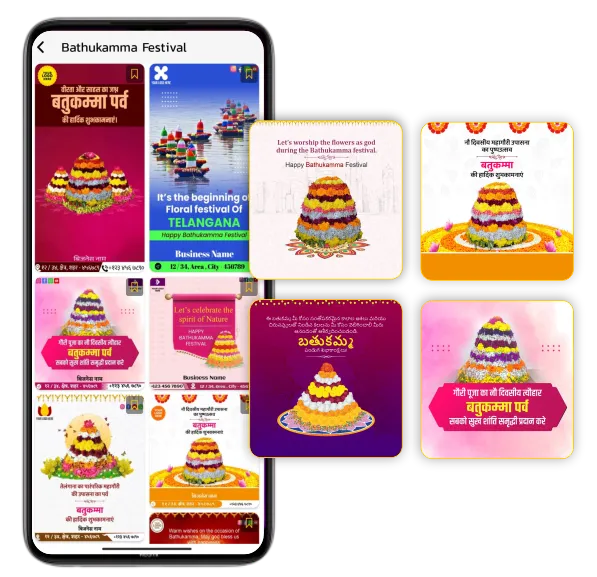 Bathukamma festival posters